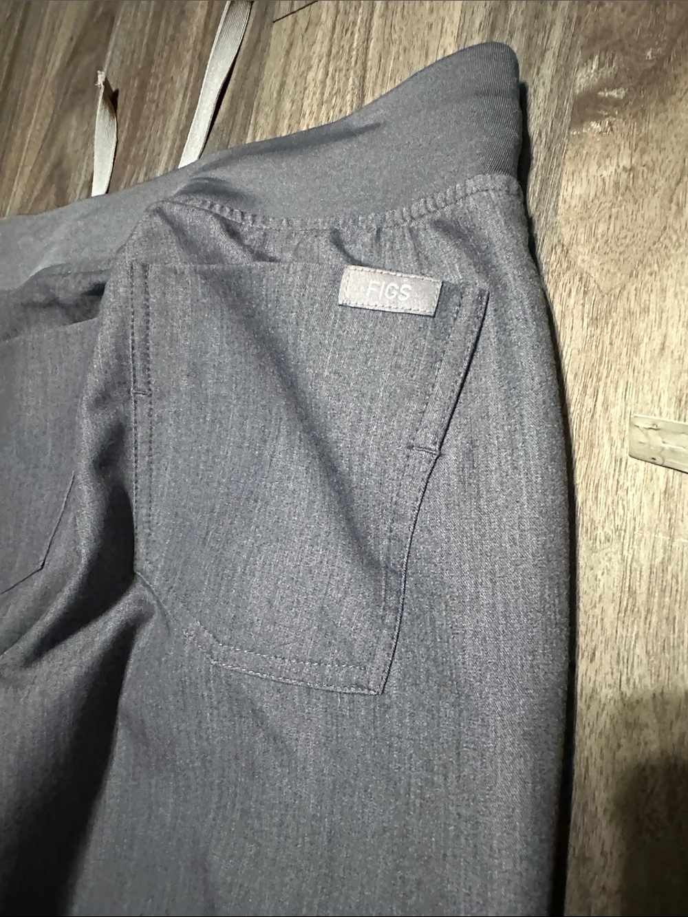 Figs Gray Drawstring Jogger Scrub Pants - Picture 9 of 10